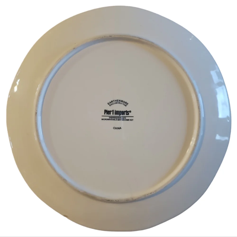 1 Vtg Sandpiper Pier 1 Imports Earthenware Plate - Picture 2 of 4